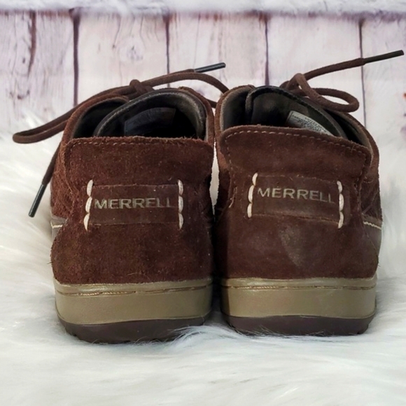 Merrell Ashland Leather Coffee Bean Brown Lace Up Shoes Sneakers Womens Size 7.5 - Picture 10 of 17